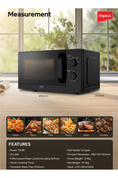 İMPEX 20 Liters Microwave Oven MO 8101A