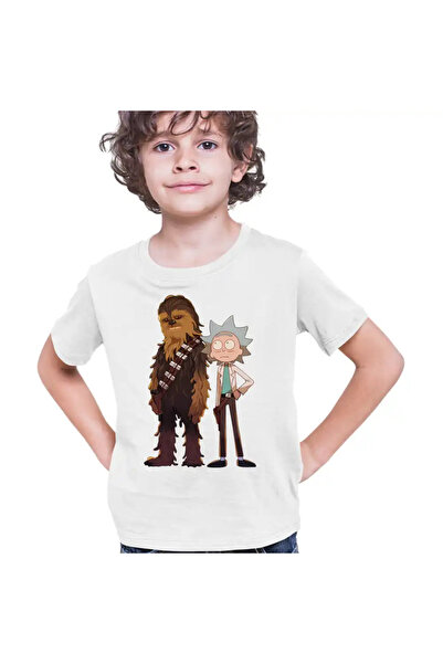 OEM Tricou Copii Baieti Rick and Morty Chewbacca Star Wars
