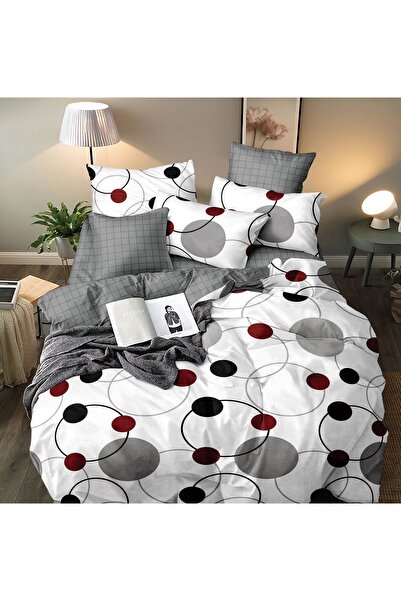 Casa de Vis Set double bed linen, satin cotton, 180 x 200 cm, 4 pieces, elast...