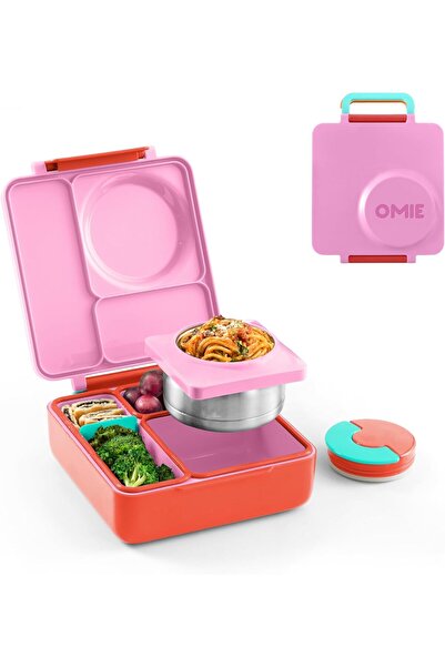OMIE Box Insulated Kids Bento Lunchbox with Thermos — Leakproof, 3 Compartments
