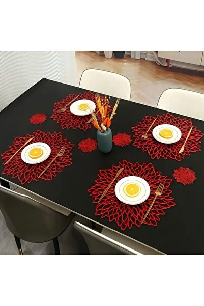 Yenigeldi 1 Piece Floral Non-Slip Placemat Floral Pattern Washable Vinyl