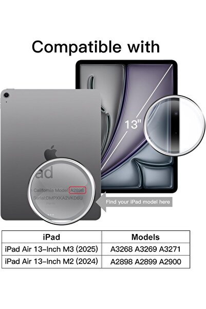 JETech واقي شاشة من الزجاج المقوى لجهاز iPad Air مقاس 13 بوصة M3/M2 (2025/2024) - شفاف عالي الوضوح 9H، عبوة من
