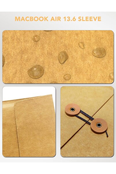 PHOCAR Transparent Hard Case, Sleeve & Foldable Stand with Mouse Pad for MacBook Air 13.6-inch