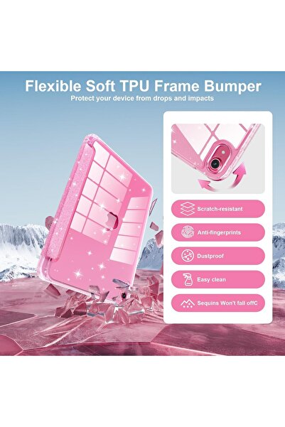 Generic iPad Case for iPad (A16) 11-inch 2025 & iPad 10th Gen 10.9-inch 2022 (Pink)