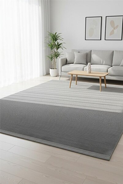 outlet halı deposu istanbul halı deposu Antrasit Yumuşak Dokulu Akrilik Moder...