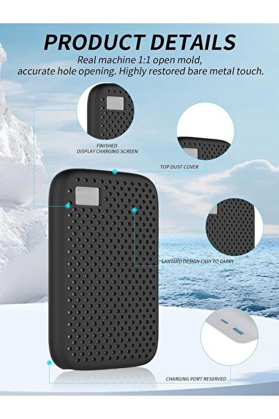007 Silicone Protective Case for WD My Passport Portable SSD (500GB/1TB/2TB/4TB) - Dustproof Shockproof