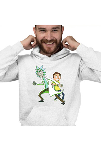 OEM Ανδρικό Φούτερ με Κουκούλα Rick and Morty Fanart Adventures