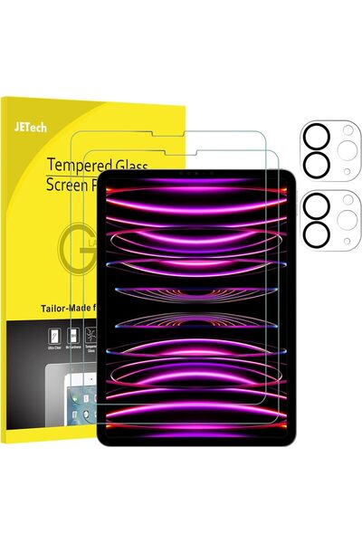 JETech Screen Protector for iPad Pro 11" (2022/2021/2020) with Camera Lens – HD Tempered Glass, Sc