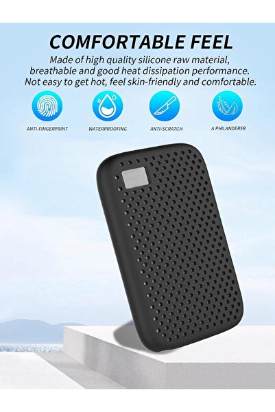 007 Silicone Protective Case for WD My Passport Portable SSD (500GB/1TB/2TB/4TB) - Dustproof Shockproof