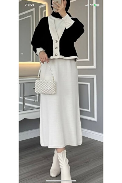 MODA hırkalı tesettür triko elbise