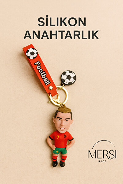 Mersi SHOP Breloc din silicon cu figurină de fotbalist |   Breloc durabil cu ...