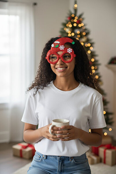 KANİNCHEN Ochelari cu tematică de Anul Nou de culoare roșie 2026 Ochelari de ...