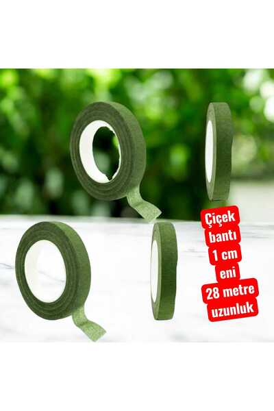 Mutkin Yeşil Çiçek Bandı, Çiçek Teli sarma, buket çiçek bandı,El yapımı Yeşil...