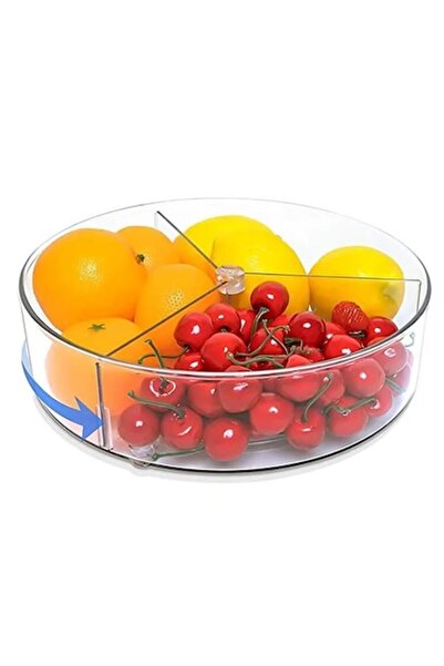 OEM Organizator rotativ transparent cu 3 compartimente Ø23x7cm