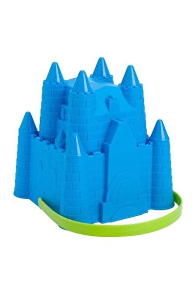 ANTBRO Castle Beach Bucket with Handle, 20x20x18 cm, Blue/Green