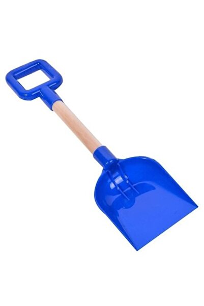 ANTBRO Lopată de plajă, 39 cm, plastic albastru cu mâner din lemn