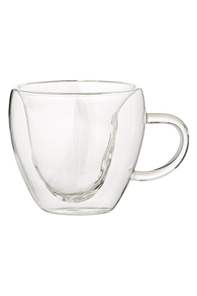 ANTBRO cană de sticlă cu perete dublu și interior în formă de inimă, 240 ml