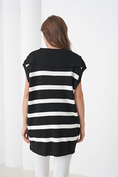 MAMAYAGA Women's Sleeveless Shirt Collar Knitwear Suitable for Hijab Sporty Stylish Vest