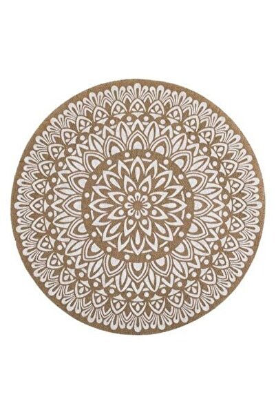 ANTBRO Covor rotund pentru farfurii, 38 cm, design boho chic, protecție masă