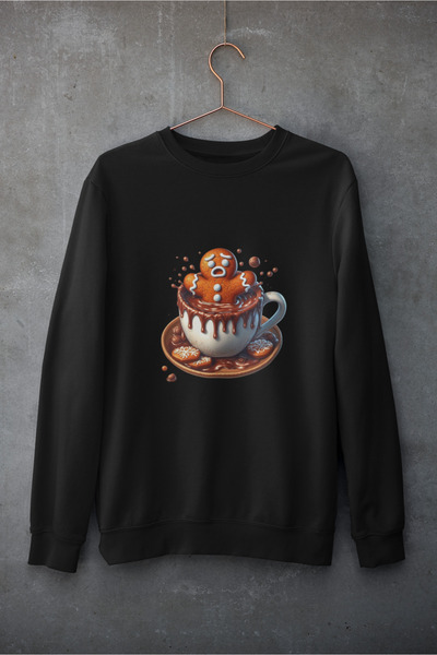 MAGORS سترة رياضية قطنية مطبوعة بأكمام طويلة وياقة دائرية