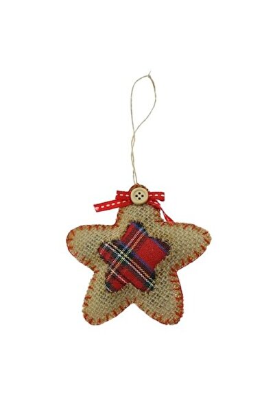 ANTBRO Stea decorativă de Crăciun, bej/roșu, 8 cm