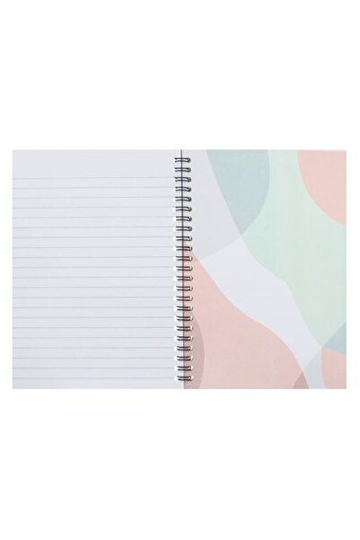 ANTBRO A5 Dictation Notebook - Pastel "Good Vibes" Spiral Cover, 2-Subject, 64 Sheets