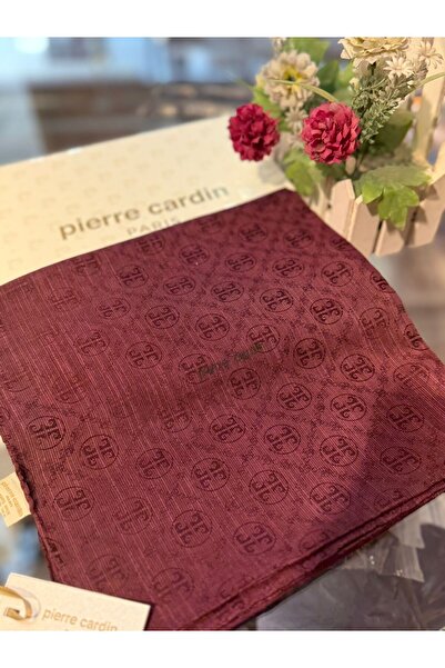 Pierre Cardin Pamuk İpek 100x100 Monogram Eşarp