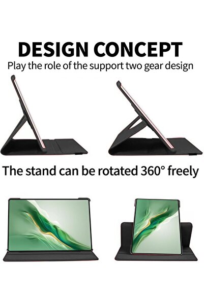 007 Luconi Case for Honor Magic Pad 2 12.3" — 360° Rotating Stand, PU Leather Folio, Magnetic Lock, S