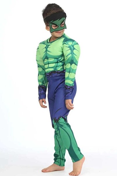 Genel Markalar Çocuk Kaslı Hulk Kostümü Çocuk Kaslı Hulk Kıyafeti