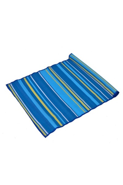 OEM Rolă de saltea de plajă albastră cu dungi Sky 180x72cm