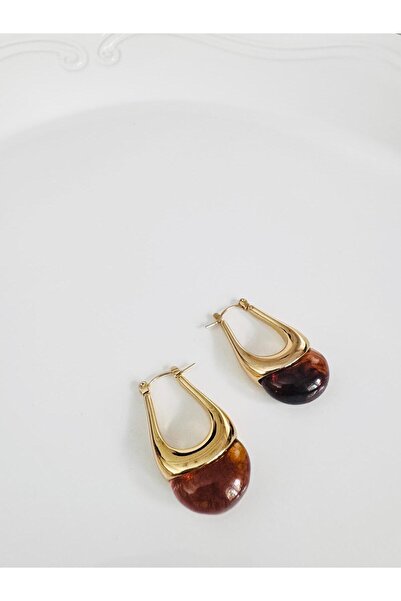 DEVİ fashion Steel Hoop Vintage Earrings 4 cm