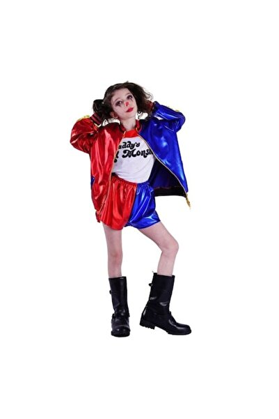 ANTBRO Costum de Halloween pentru copii (10 ani) – Harley Quinn, eroină, cost...