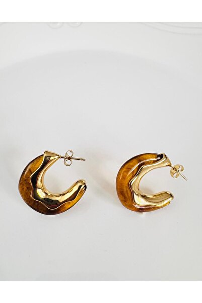 DEVİ fashion Steel Hoop Vintage Earrings 3 cm