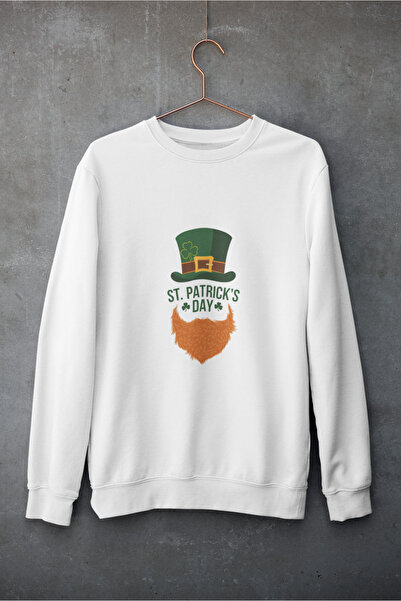 MAGORS سترة رياضية بأكمام طويلة من القطن مطبوع عليها عيد باتريك الأيرلندي