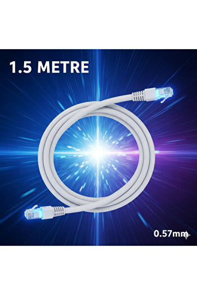 OKURLAR 1.5 Meter Cat6 (Category 6) Ethernet /Internet/Data/Network/Modem Cable High Speed (1.5 Meters)