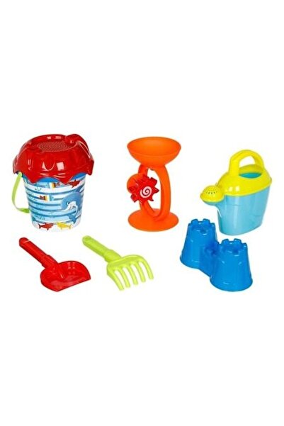 ANTBRO Set găleată de plajă cu rucsac transparent - Design rechin și pește, a...