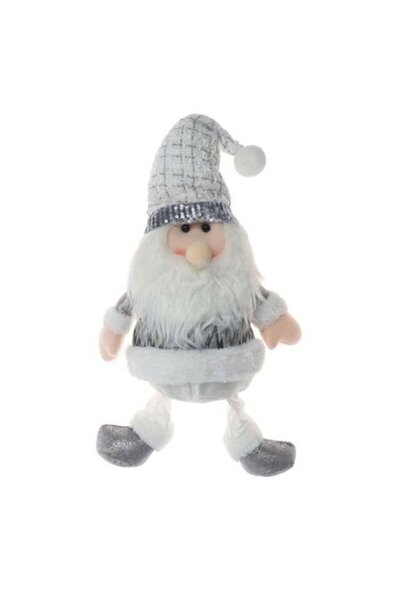 ANTBRO Decorațiune de Crăciun în formă de pitic, argintiu/alb, 30 cm