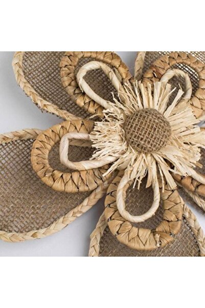 ANTBRO Wall decor jute flower Ø33 cm, jute-textile texture, boho-rustic style – ANTBRO®