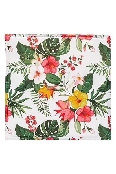 ANTBRO Hibiscus Summer Chair Cushion, Water-Resistant, 38x38 cm, for Outdoor