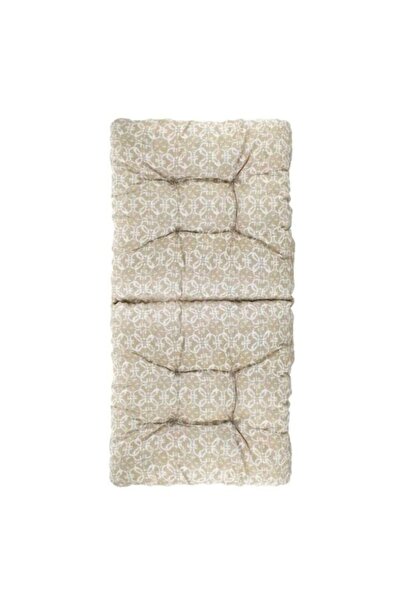 ANTBRO Backrest Chair Cushion, Beige Tiles, 100x50 cm, Geometric Design, Ideal for Outdoor