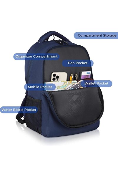 Wildhorn XL 23L Laptop Backpack for Men - Fits up to 17-inch (Navy)