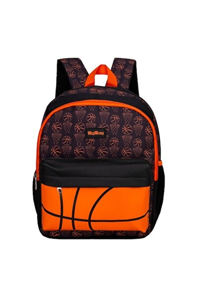 ATS Ghiozdan preșcolar pentru băieți – Design baschet, 2 compartimente, 2 buz...