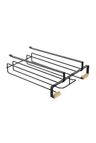 ANTBRO Suport de pahare pentru dulap, oțel, negru, 26,5 x 22,4 cm