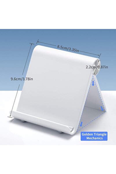 GORWRICH Silicone Adjustable Mobile & Tablet Desktop Stand (White)