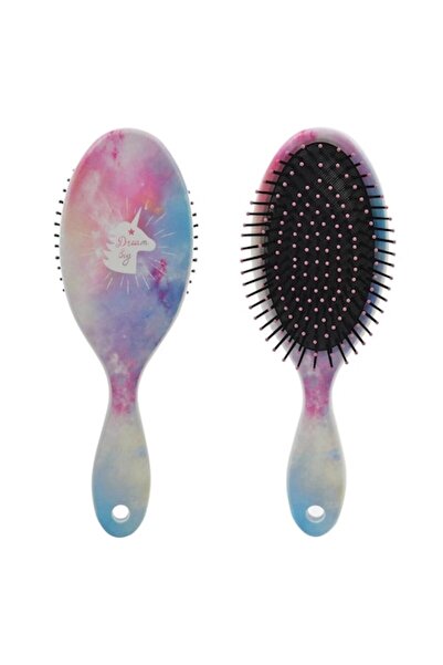 OEM Oval Hair Brush Tie Dye Unicorn Dream Big 22cm