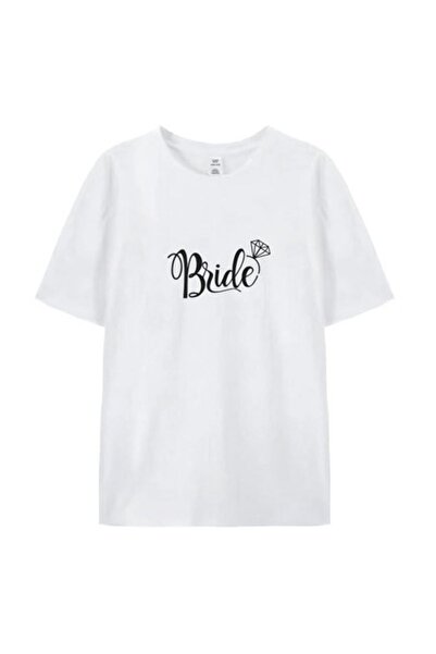 ANTBRO Tricou alb din bumbac cu imprimeu „Mireasă” – Cadoul perfect pentru bu...