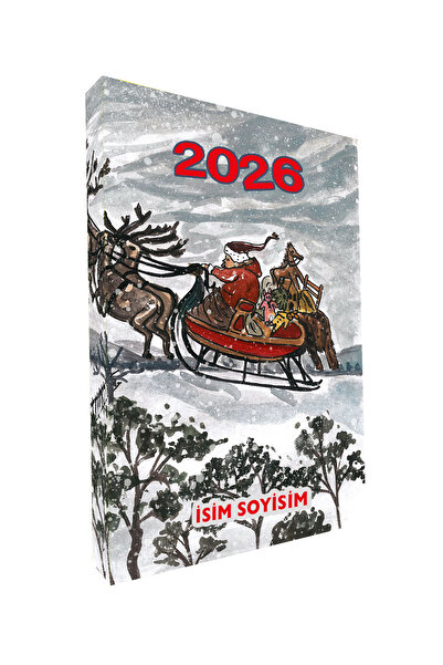 PAKLON Gri Noel Baba İsme Özel 2026 Tarihli Ajanda