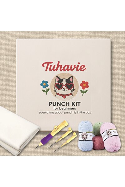 Tuhavie Punch Başlangıç Kiti, Punch Nakış Seti, El İşi ve Hobi Seti (21 Parça)