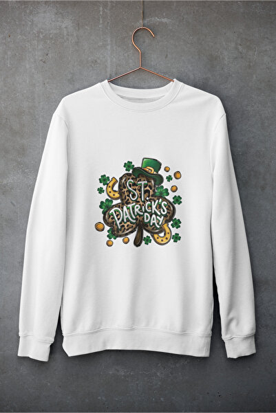 MAGORS سترة رياضية قطنية مطبوعة بأكمام طويلة وياقة دائرية لعيد القديس باتريك