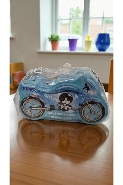 FAMEMUS ACCESSORY Araba Şeklinde Metal Kilitli Kumbara Mavi Renk Ürün Boyut :16cm 9 cm